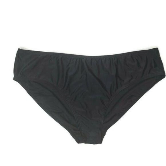 Island waves women black bikini bottom coverage plus size 20w beach, swim, pool - Picture 1 of 4